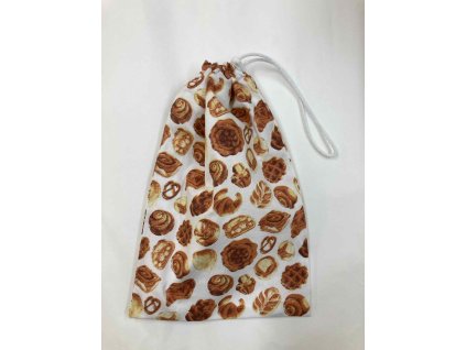 Péksütis mintás uzsonnás zsák behúzózsinórral