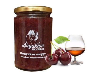 Konyakos meggylekvár 370g üvegben