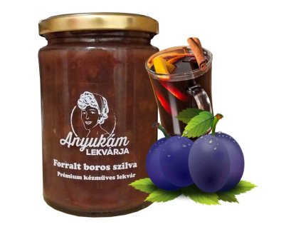 Forralt boros szilvalekvár 380g üvegben