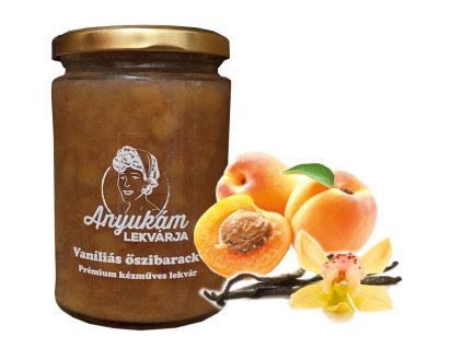 Prémium vaníliás őszibarack lekvár üvegben – mindennapokra.hu