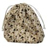 Nagy cipós zsák bézs alapon jeges állatos mintával, behúzózárral