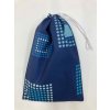 Kék geometriai mintás uzsonnás zsák behúzózsinórral