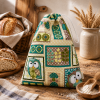erdei patchwork mintás frissentartó kenyereszsák