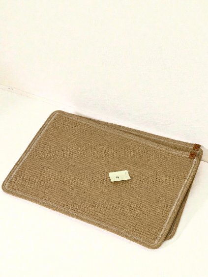 Sada jutového hranatého prostírání 2 ks - 14