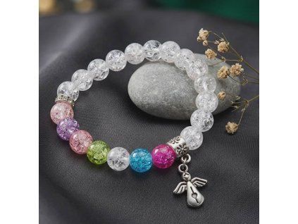 kristal bily a barevny