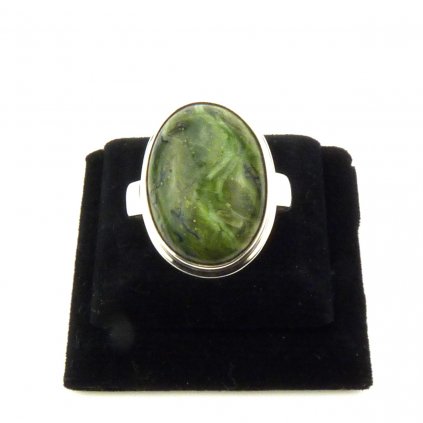 Jaspis zelený prsten