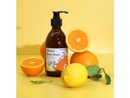 Aromaterapeutický Sprchový Gél s Vitamínom C – Pomaranč a Citrón