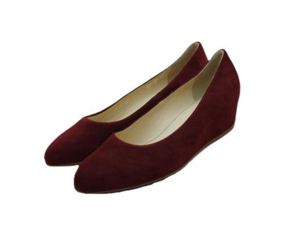 Červené lodičky na klínu Högl