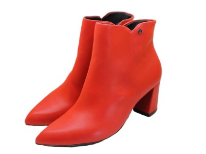 Červené kotníkové kozačky Piccadilly