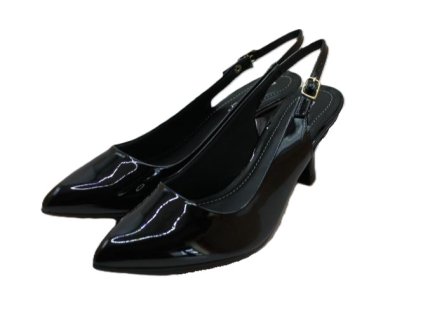 Černé lakované lodičky Piccadilly