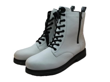 Bílé polokozačky Remonte