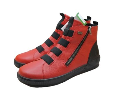 Červené kotníkové kozačky Remonte