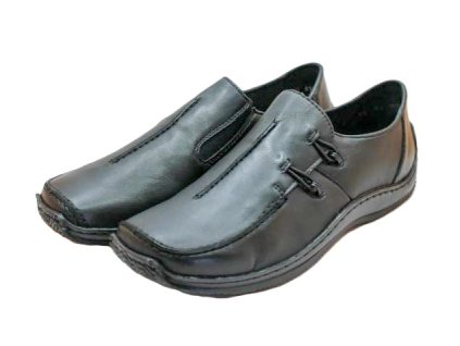 Černé mokasíny Rieker