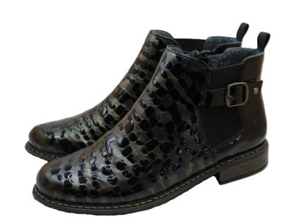 Lakované polokozačky Rieker