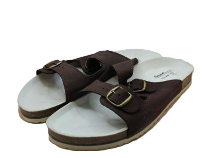 Hnědé pantofle Sázavan