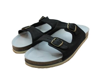 Černé pantofle Sázavan