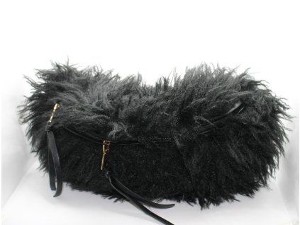 Černá plyšová kabelka