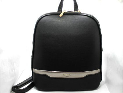 Černý batoh se stříbrnou aplikací