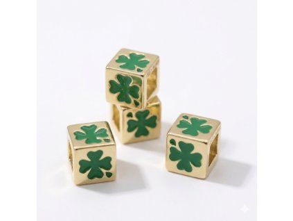 Kocka štvorlístok-enamel