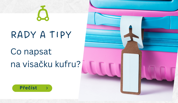 Co napsat na visačku kufru?