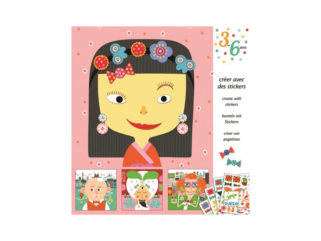 Set se samolepkami Obličeje Djeco