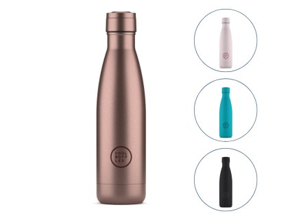 Unikátní nerezová třívrstvá termolahev 0,5 l COOL BOTTLES se sametově hebkým povrchem a víčkem stejné barvy