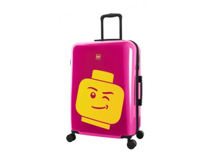 Cestovní kufr LEGO Luggage ColourBox Minifigure Head 24" - Růžový