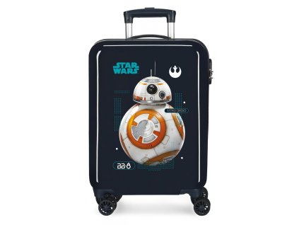 Cestovní kufr skořepinový ABS STAR WARS robot BB8, tmavě modrý, palubní