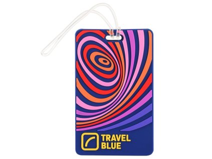 Pestrobarevná jmenovka na kufr TRAVEL BLUE WAVES ID TAG