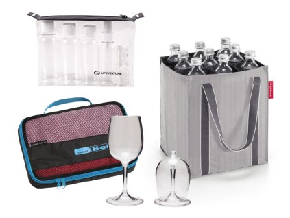 Dámský prázdninový set, minicestovatel.cz, ogranizer, taška na lahve, vychytavky, darek pro ženu, cestovatele