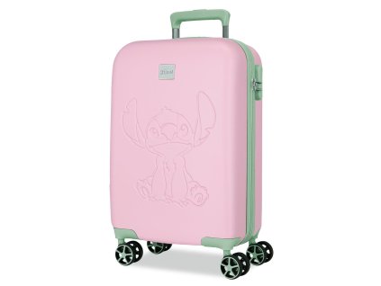 Cestovní kufr skořepinový Joummabags ABS Stitch pink, 55 cm