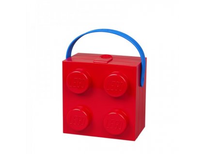 LEGO box na svačinu s rukojetí - červená