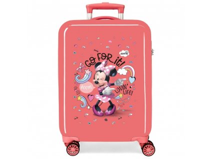Cestovní kufr skořepinový Joummabags ABS Minnie Mouse Loving Life 55 cm