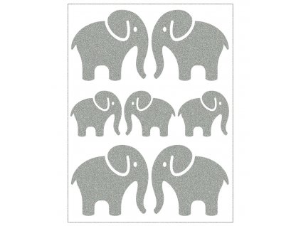 Reflexní nažehlovacky na oblečení, sloni