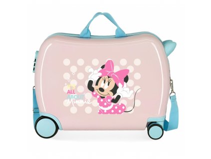 Dětský kufřík na kolečkách Minnie Play all day růžová
