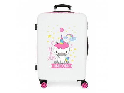 Cestovní kufr skořepinový Joummabags Little Me Unicorn, 65 cm jednorožec