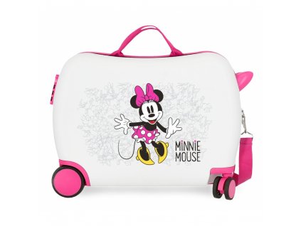 Dětský kufr na kolečkách Joummabags Minnie Mouse bílá
