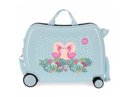 Dětský kufřík na kolečkách ROLL ROAD Flamingo