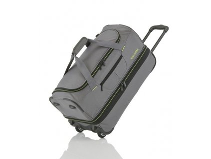TRAVELITE cestovní taška na kolečkách basics wheeled duffle S grey / green šedá