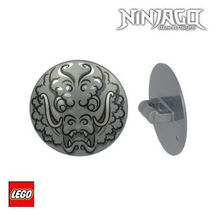 LEGO ŠTÍT kruhový NINJAGO stříbrný  NINJAGO