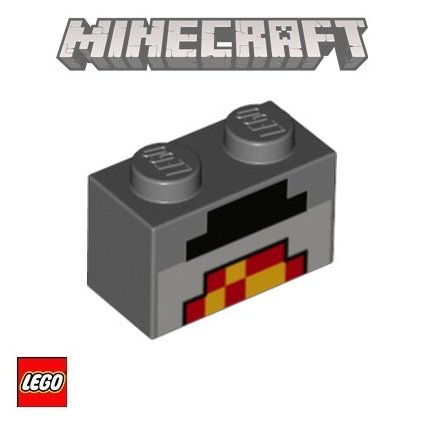 LEGO Pec Furnace 1x2 / MINECRAFT Potištěná Kostka / 6216862