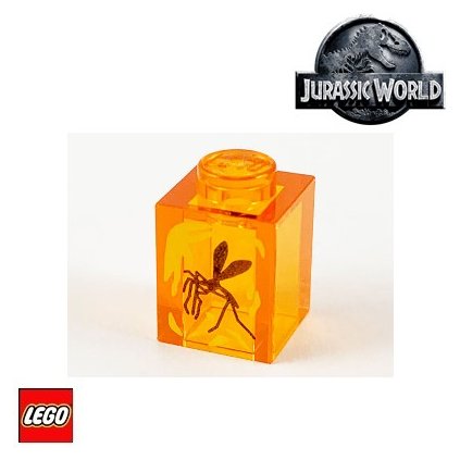 LEGO Komár v Jantaru 1x1 Potištěná Kostka / 6308322