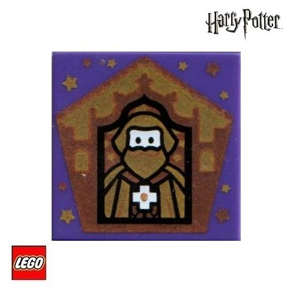 LEGO Potištěná Dlaždice 2x2 Čokoládová žabka / Zlatý Godric Gryffindor  Harry Potter