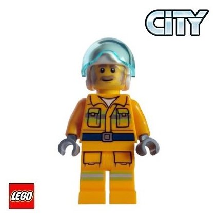 LEGO FIGURKA Hasič / Pilot  CITY - Fire - Hasiči