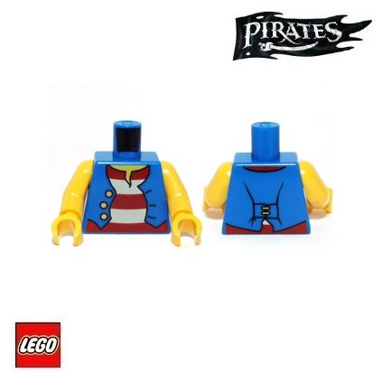 LEGO Tělo potištěné /modré / Torso Pirates