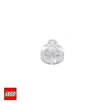 LEGO Kruhová Dlaždice 1x1 s Tyčinkou průhledná / 31570