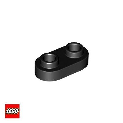 LEGO Podložka 1x2 upravená, zaoblené rohy, 2x díra