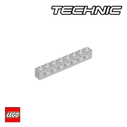 LEGO KOSTKA TECHNIC 1x8 - světle šedá