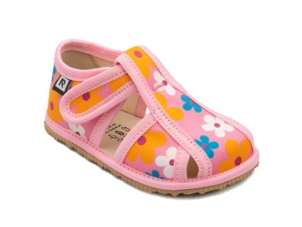 papuce kvety ruzove 3172