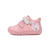 D.D.STEP 070 dievčenské prechodné topánky Barefoot Baby Pink 61837A